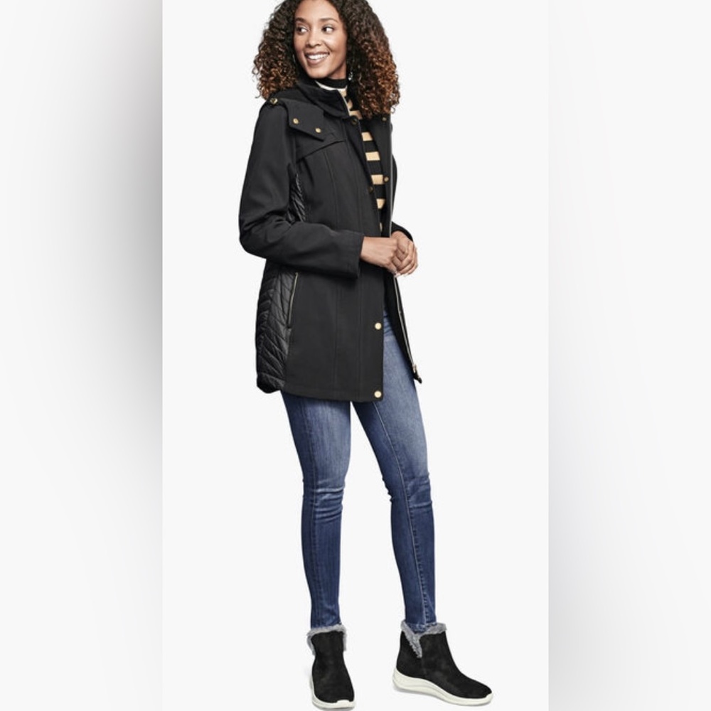 Johnston & Murphy black shell jacket, size xs